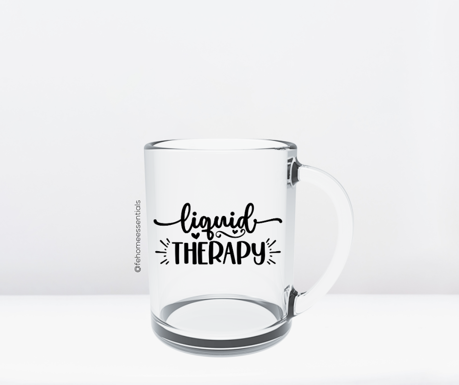 Taza de vidrio de terapia líquida