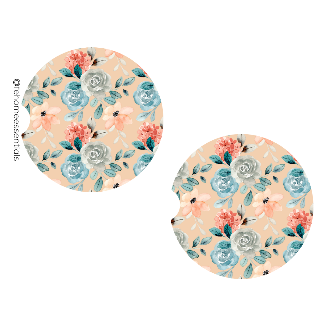 Floral Car Coasters