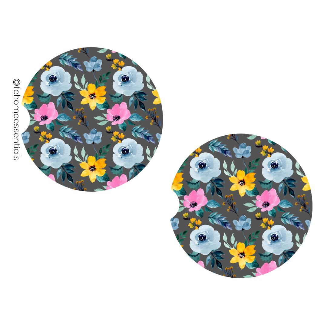 Floral Car Coasters