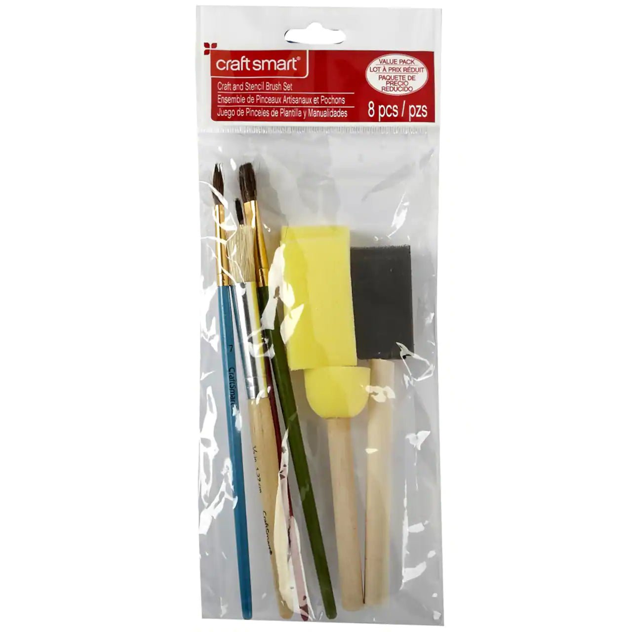 8 ct. Craft & Stencil Brush Set - Five Elements Home Essentials