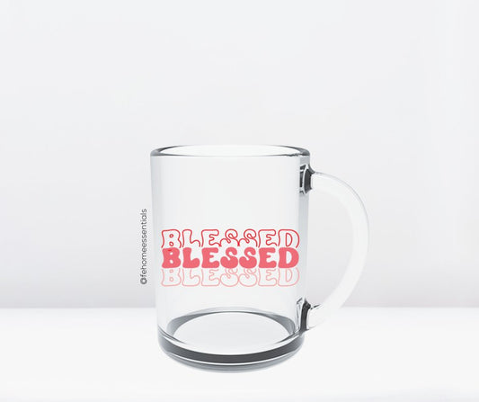 Blessed Glass Mug - Five Elements Home Essentials