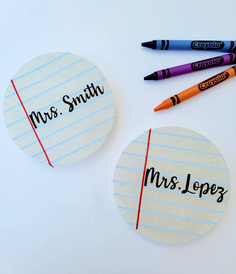 Notebook Page Teacher Coaster