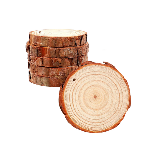 Natural wood slice ornaments